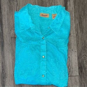 Wrangler Turquoise Patterned Shirt